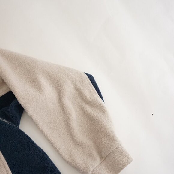 Vintage '90S Penmans Taupe Navy Fleece Zip Up Hiking Outdoor Sweater 2XL - Picture 3 of 8